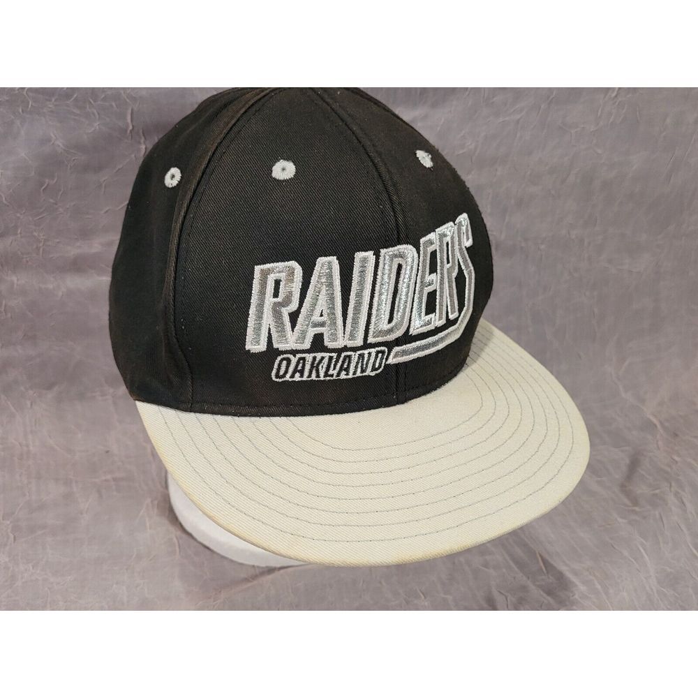 RARE Oakland Raiders Hat Team Reebok SnapBack‎ Adjustable Black Gray